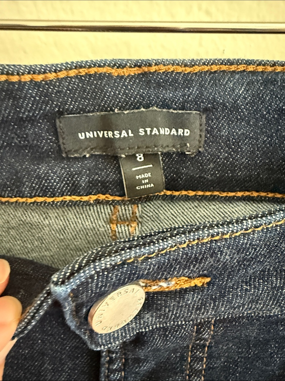 Universal Standard High-waist Dark Indigo Straight Jeans with Cuff - Picture 2 of 16